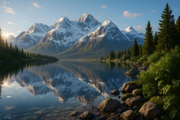 lake in the mountains