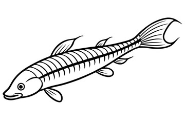 Abstract Oarfish Vector