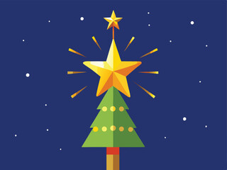 Naklejka premium abstract christmas tree card vector illustration