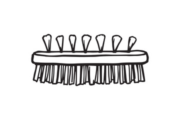 Scrub brush line art