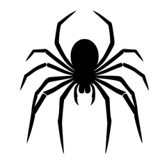 AI Spider Logo – Monochrome Vector Illustration
