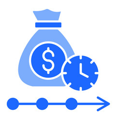 Budget Timeline  Icon Element For Design	