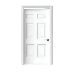 Simple white door with classic design