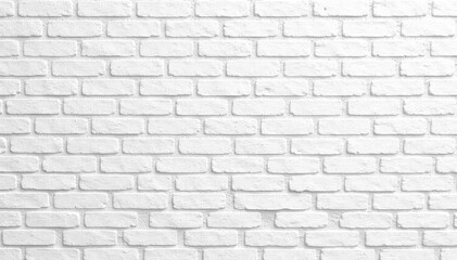 Fototapeta premium Clean white brick wall texture, perfect backdrop , bright, brickwork, white brick wall
