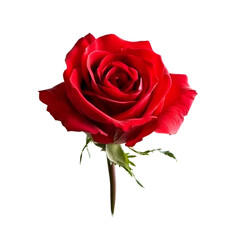 Naklejka premium Single red rose closeup against dark background