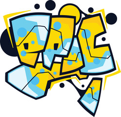 epic word graffiti text font sticker illustration	