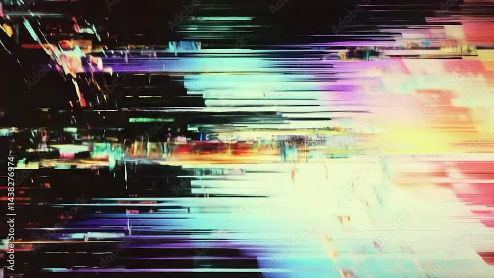 Wall mural abstract digital technology design with blue binary code lines creates a colorful and bright wallpap