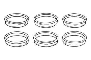Sieve set line art