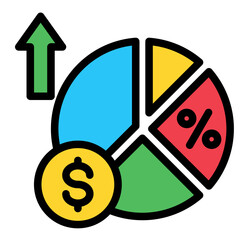 Margin Analysis  Icon Element For Design	