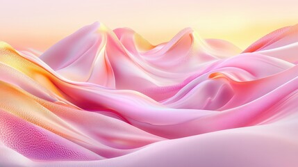 Obraz premium Abstract, colorful, flowing, landscape, of, soft, folds, and, hues.