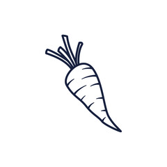 Simple Carrot Outline Healthy Vegetable Icon