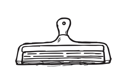black and white putty knife drawing clip art preview