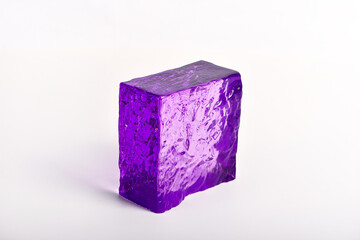 Glass blocks material for creating glass walls isolated on white background