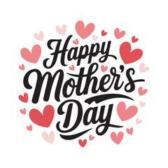 Naklejka premium Mother's Day poster, background, card with hearts. Vector. international women's day celebration, greeting, print and title