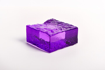 Glass blocks material for creating glass walls isolated on white background