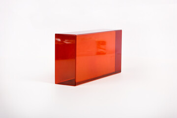Glass blocks material for creating glass walls isolated on white background