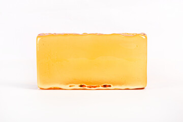 Glass blocks material for creating glass walls isolated on white background
