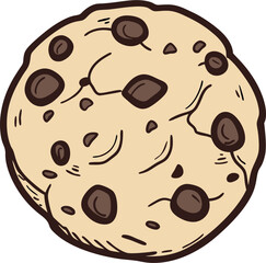 Mouthwatering Chocolate Chip Cookie Vector Illustration for Gourmet Food Branding, Bakery, and Dessert Marketing – High-Quality, Realistic & Viral Design