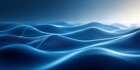 Fototapeta premium Azure fabric undulating into peaceful waves