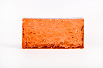 Glass blocks material for creating glass walls isolated on white background