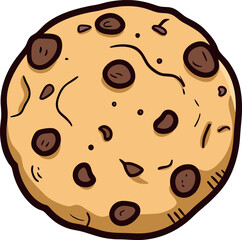 Mouthwatering Chocolate Chip Cookie Vector Illustration for Gourmet Food Branding, Bakery, and Dessert Marketing – High-Quality, Realistic & Viral Design