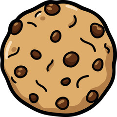 Mouthwatering Chocolate Chip Cookie Vector Illustration for Gourmet Food Branding, Bakery, and Dessert Marketing – High-Quality, Realistic & Viral Design