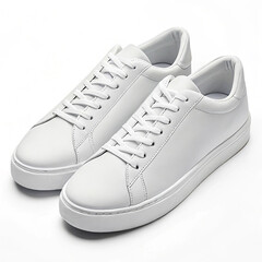 White sneakers isolated on white background