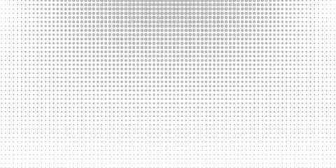 Halftone gradient. Dotted gradient, smooth dots spraying and halftones dot background seamless horizontal geometric pattern vector template set