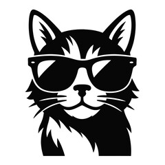 Cool Cat Wearing Sunglasses Illustration