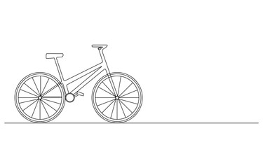Bicycle Continuous Line Icon ,World Bicycle Day concept continuous one line drawing