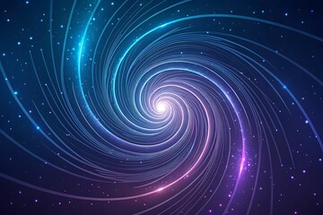 Obraz premium A Colorful Vortex of Energy in the Depth of Space