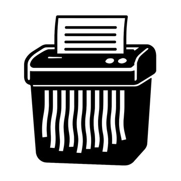 black shredder with paper clip art preview