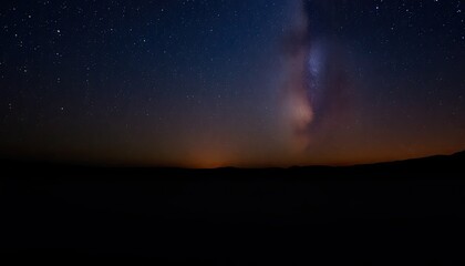 Fototapeta premium Dark Night Sky with Milky Way Galaxy and Stars