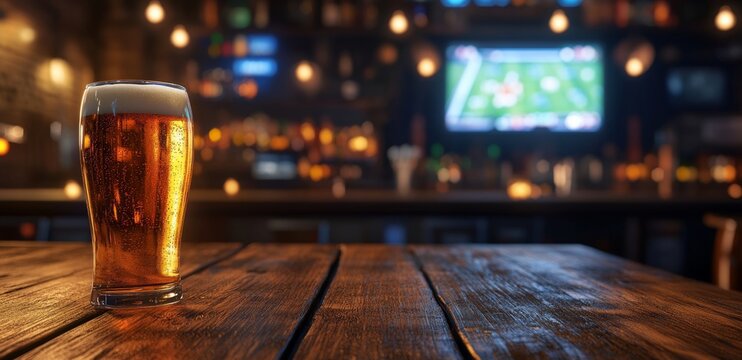 Pub Table with Beer
