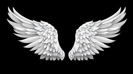 Fototapeta premium Majestic White Wings: A Symbol of Freedom and Flight