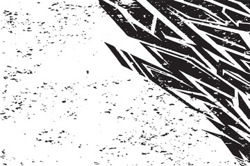 Black traced vector texture on white background overlay monochrome black and white grunge texture
