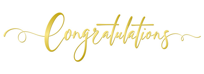 Congratulations lettering greeting sign. Handwritten modern brush lettering isolated on white background. Vector text for greeting card, banner, poster, t-shirt