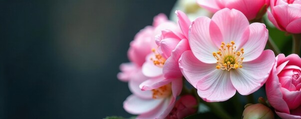 Stunning pink and white blossoms; a bridal bouquet's artful arrangement, elegance, pink, bridal