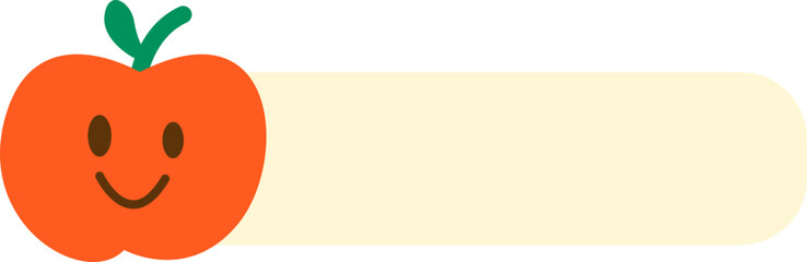 Smiling Apple with Banner