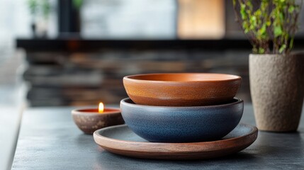A set of decorative plates of different sizes, prepared for Diwali rituals. Variety of textures.