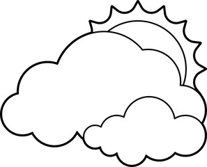 Fog icon drawing doodle vector