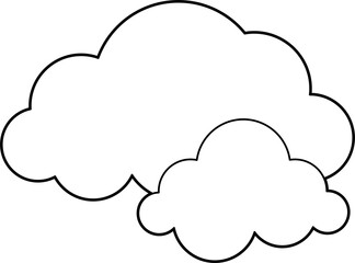 Cloud icon drawing doodle vector