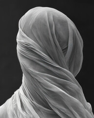 Gray Head Covering Abstract