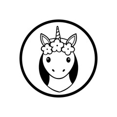 Unicorn head vector
