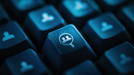 Keyboard with people icons