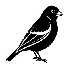 Goldfinch Silhouette vector illustration