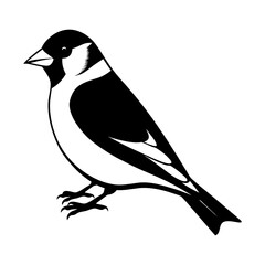 Goldfinch Silhouette vector illustration