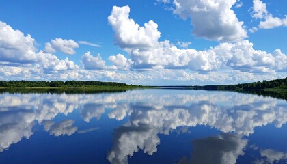 clouds over lake