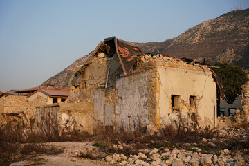 Damaged building in Antakya, Hatay after 6 February 2023 Earthquakes