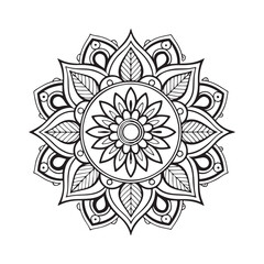 abstract floral mandala design